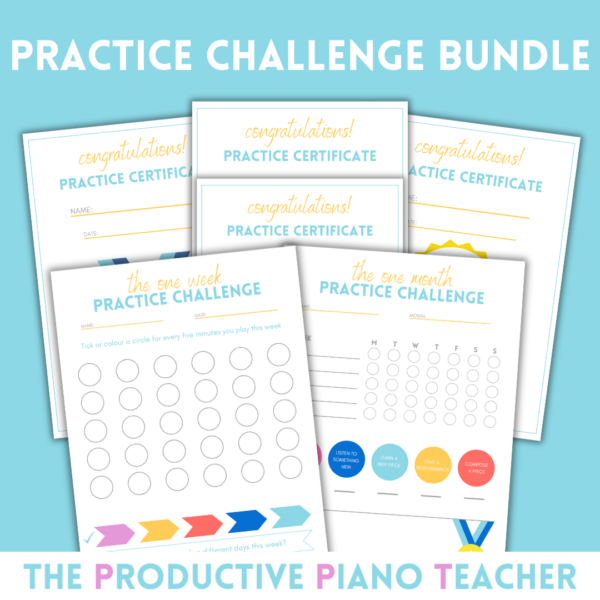 Productive Piano Teacher Practice Challenge Bundle